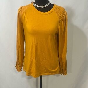 LC Lauren Conrad Golden Long Sleeve Top